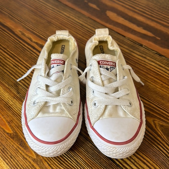 Converse Other - Converse All Star Kids Junior Chuck Taylor Slip-On Scrunch Back White Shoes